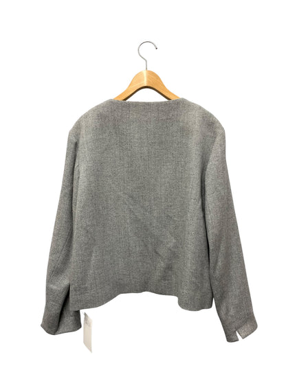 ブランベール LB4435131 ノーカラージャケット 40 グレー ジップ カシミヤ ラメ ITH1SMYNDREY