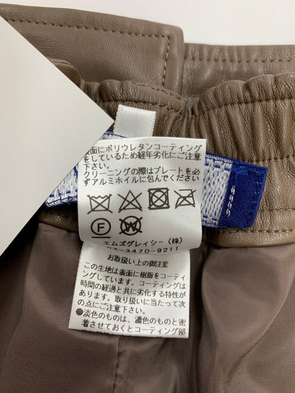 エムズグレイシー フェイクレザーワイドパンツ 016511 40 ブラウン ITPWAWT7JY6G