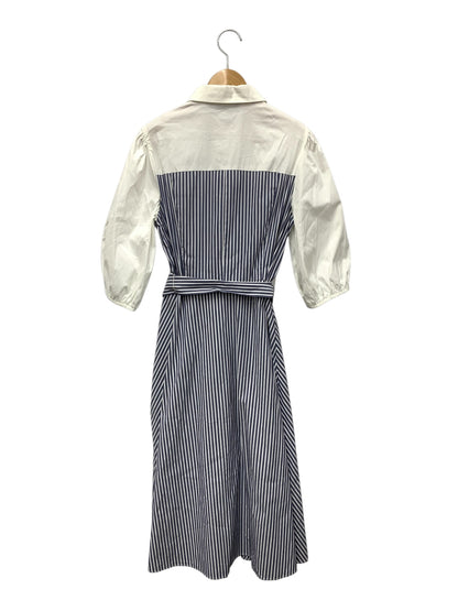 エムズグレイシー Stripe Shirt Dress 811320 ワンピース 40 ブルー ストライプ ITG1LU3O4MY4