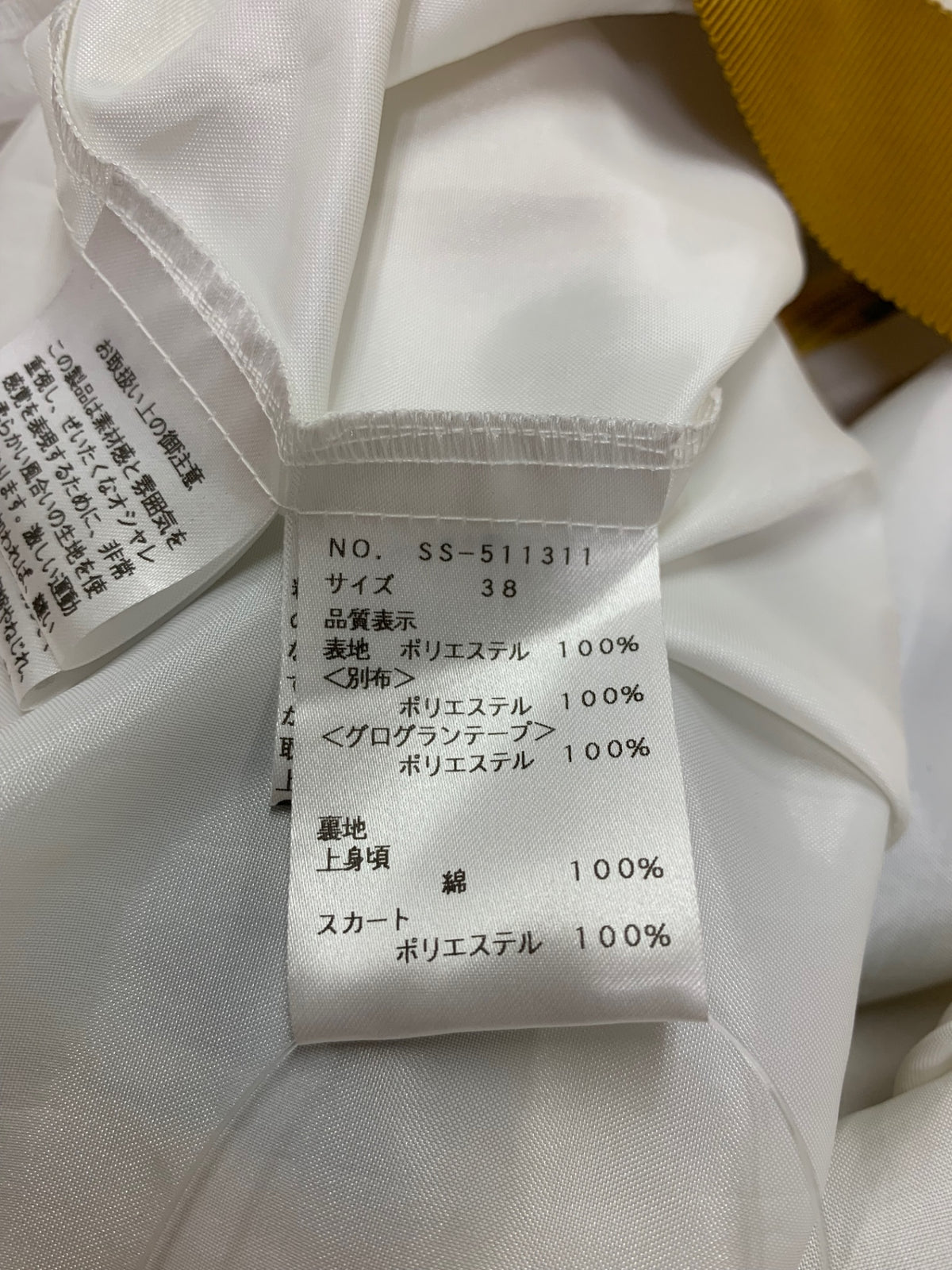 エムズグレイシー ほぐし柄フラワープリントドレス 511311 ワンピース 38 イエロー IT79IKFFAVTH