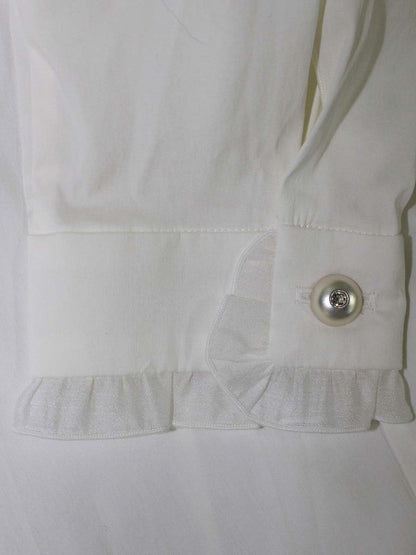 エムズグレイシー 720513 シャツ ブラウス 38 ホワイト フリルブラウス ITIB970TN558