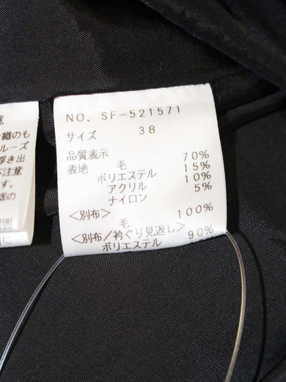 エムズグレイシー 521571 ワンピース 38 チャコール フラワーモチーフ ウール ITAHE0QX9X5K