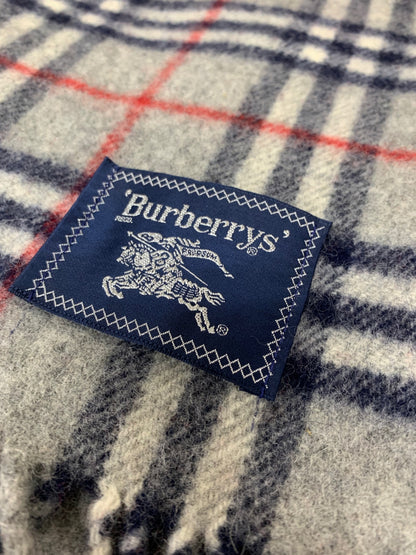 バーバリーズ 0156JA64W マフラー グレー ウール 刺繍 ノバチェック IT5E2PY9FRRK