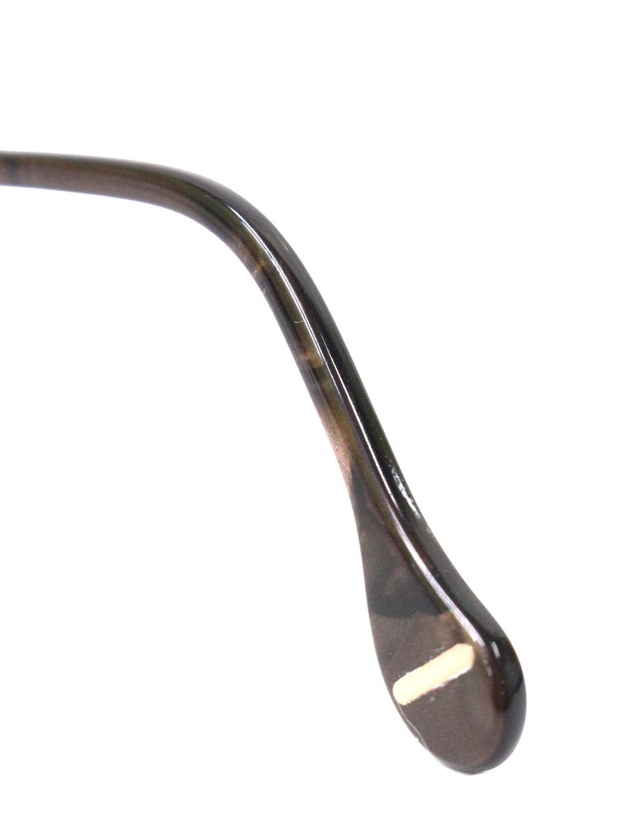 アキット mel2 メガネ ブラウン/マスタード メタルフレーム フルリム オーバル col.KMB ITU8XC0P5D54