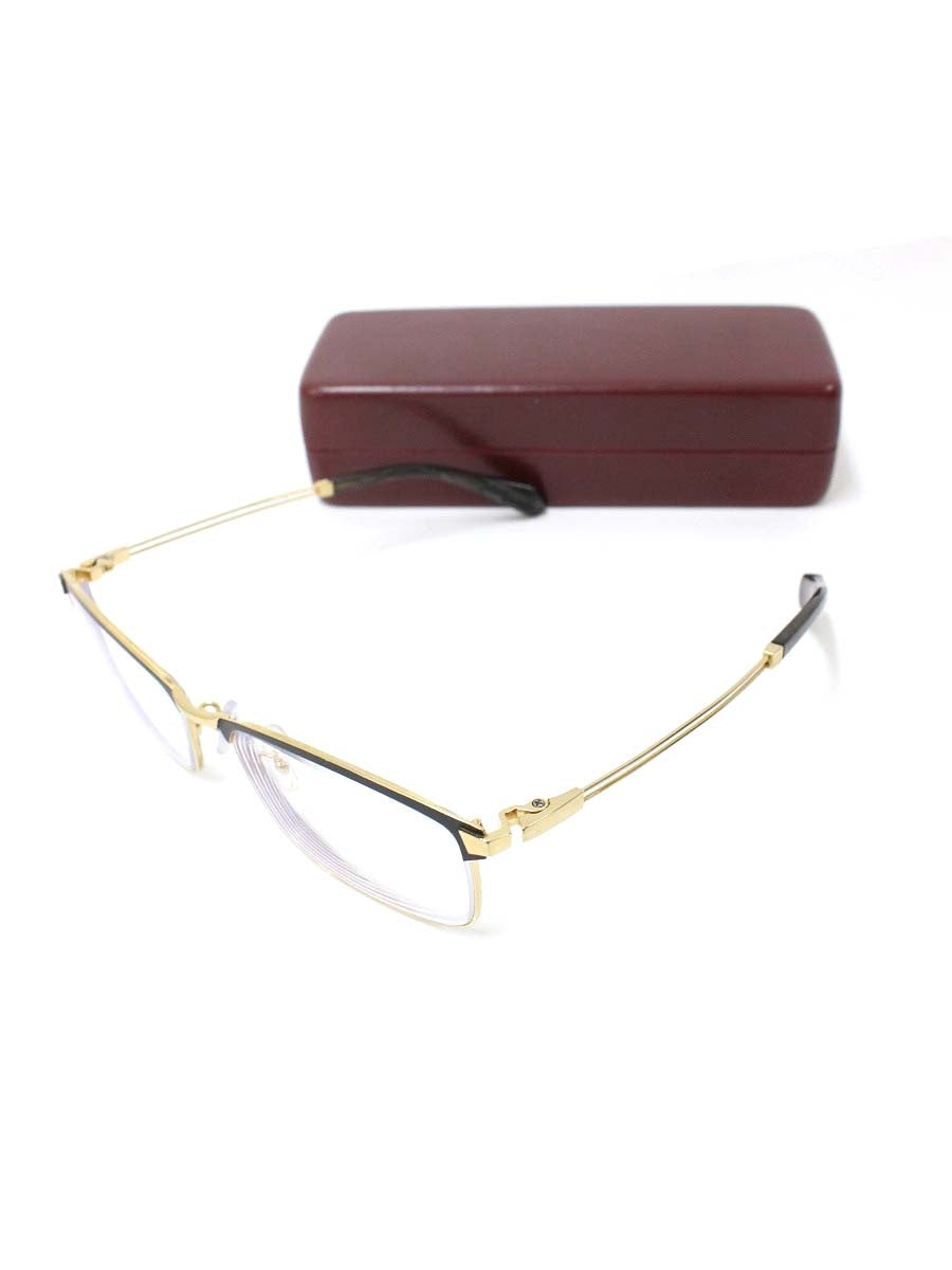 キオヤマト KT-479J メガネ ゴールド/ブラック メタルフレーム フルリム ブローシェイプ ITM206Q8GLQ0