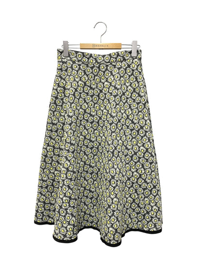 エムズグレイシー 517111 スカート 38 ブラック デイジー柄ジャガード ITPAU4I1ZO25