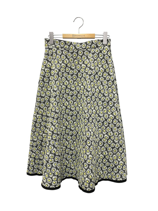 エムズグレイシー 517111 スカート 38 ブラック デイジー柄ジャガード ITPAU4I1ZO25