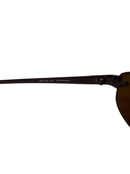 ソニアリキエル 66-0101 サングラス ワインレッド メタルフレーム ハーフリム オーバル ITG0QVNOVPT7