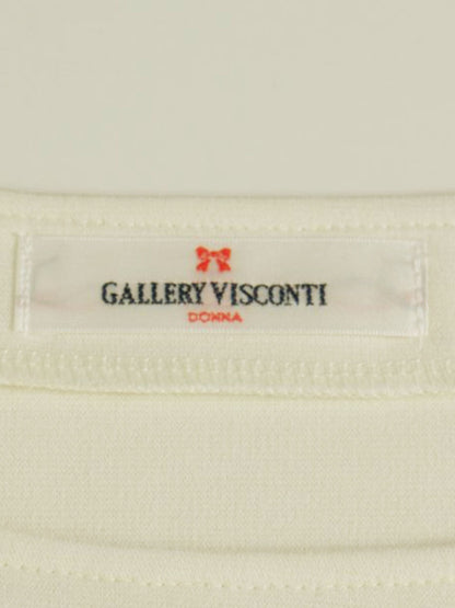 ギャラリービスコンティ 1191804 カットソー 3 ホワイト 袖リボン パール ITE92GFDTNQ8