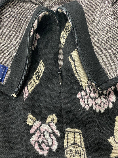 エムズグレイシー Icon Motif Knit One-piece 918567 ワンピース 36 ブラック ニット ITX4CB3XMIKG