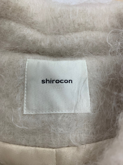 ヨリ shirocon SC2125-012AW ポンチョ F ホワイト ケープコート ウール モヘア混 ITM38BOLTRIB