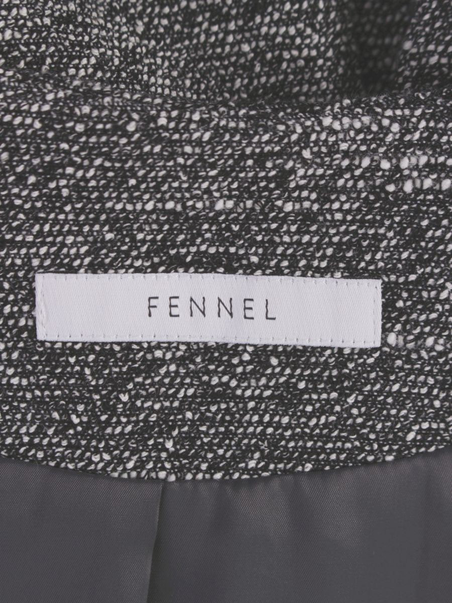 フェンネル 9340-3182 ロングベスト 9 ブラック/ホワイト ゴールドボタン ITLA4TXE28VE