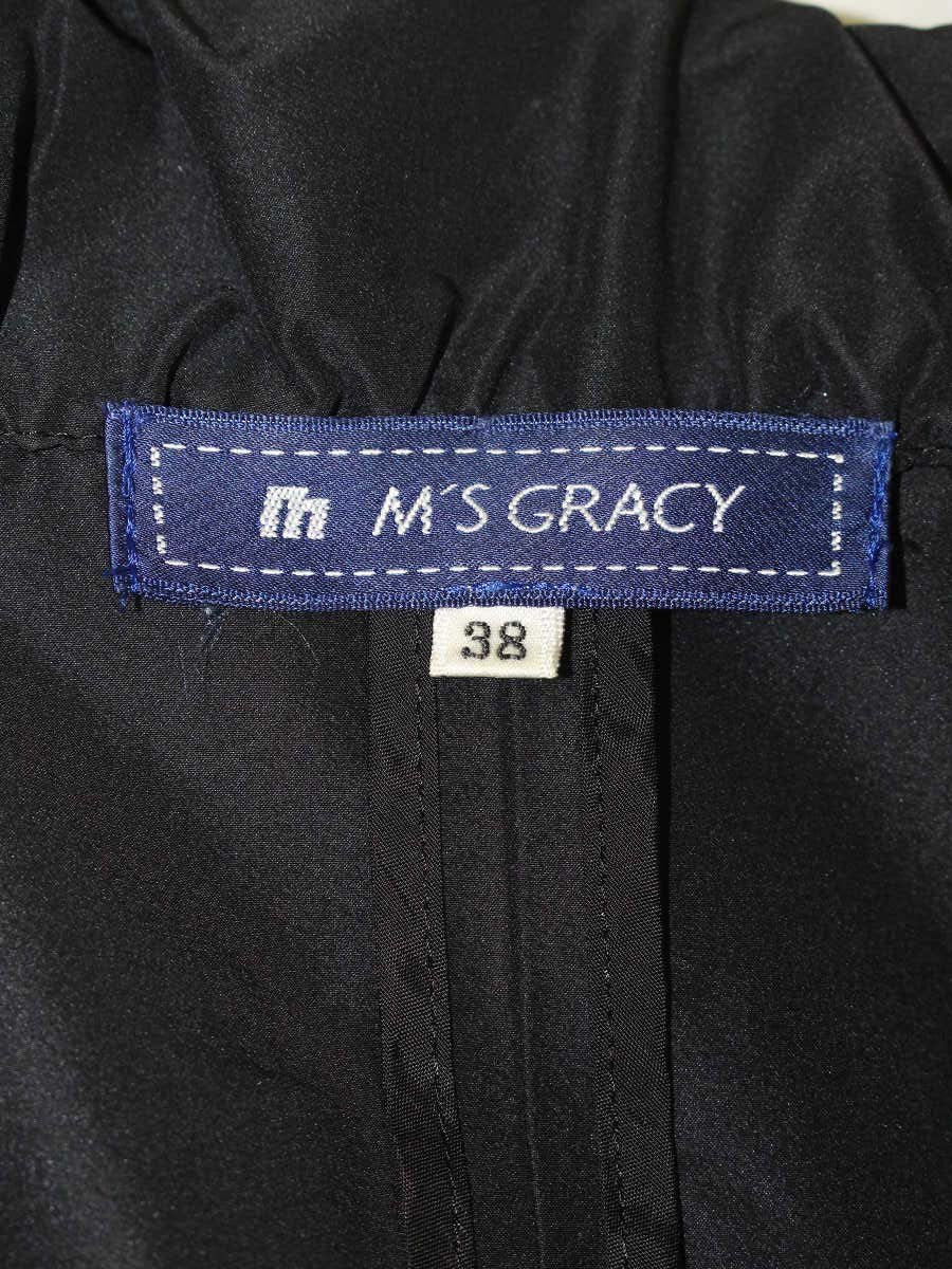 エムズグレイシー 524004 ジャケット 38 ブラック デザイン襟 ITHG8G02X6NW
