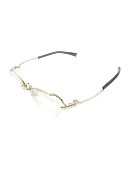 フォーナインズ O-32T メガネ シルバー/グレー メタルフレーム ハーフリム スクエア ITFWOXJJLLBG