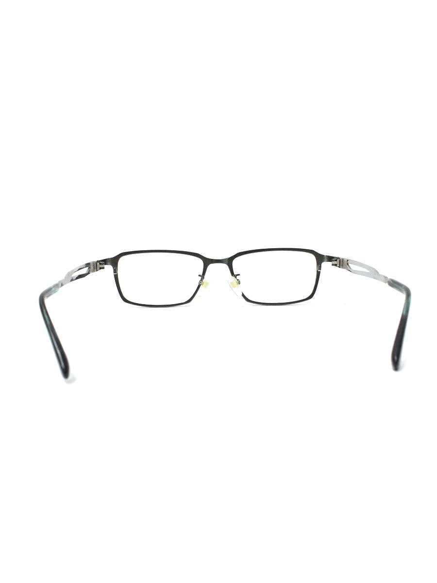 デュポン DP1050 メガネ メタルグレー/グリーン コンビフレーム フルリム スクエア ITBFMC6UKHW8