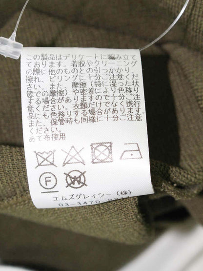 エムズグレイシー 418316 ニット セーター 38 カーキグリーン リボン IT5HTRBRBN0M
