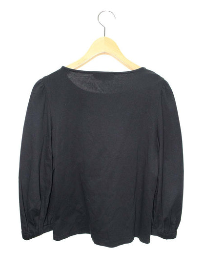 エムズグレイシー 115111 カットソー 40 ブラック リボン ITZQD7L1PAMS