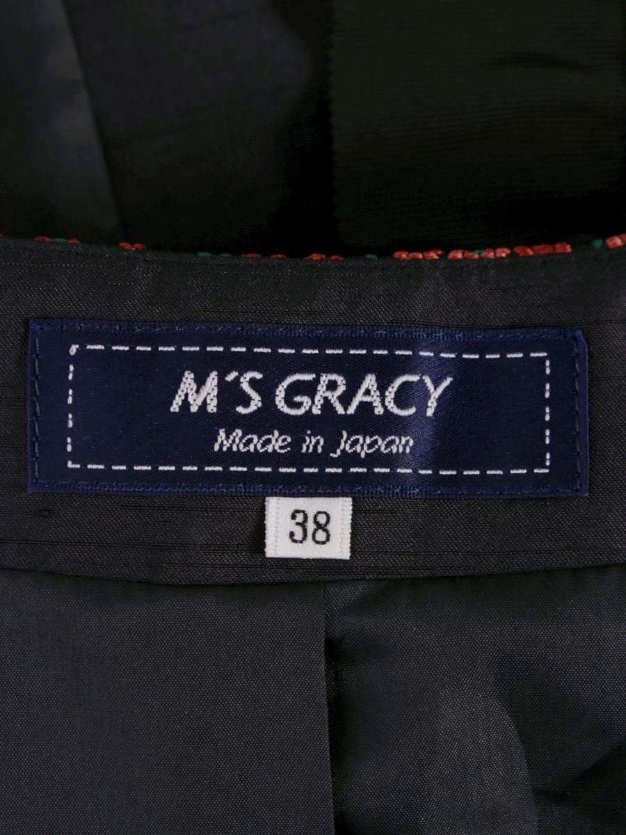 エムズグレイシー 414511 ジャケット 38 ピンク フラワーモチーフ フリル リボン ITKZOQ6SG04G