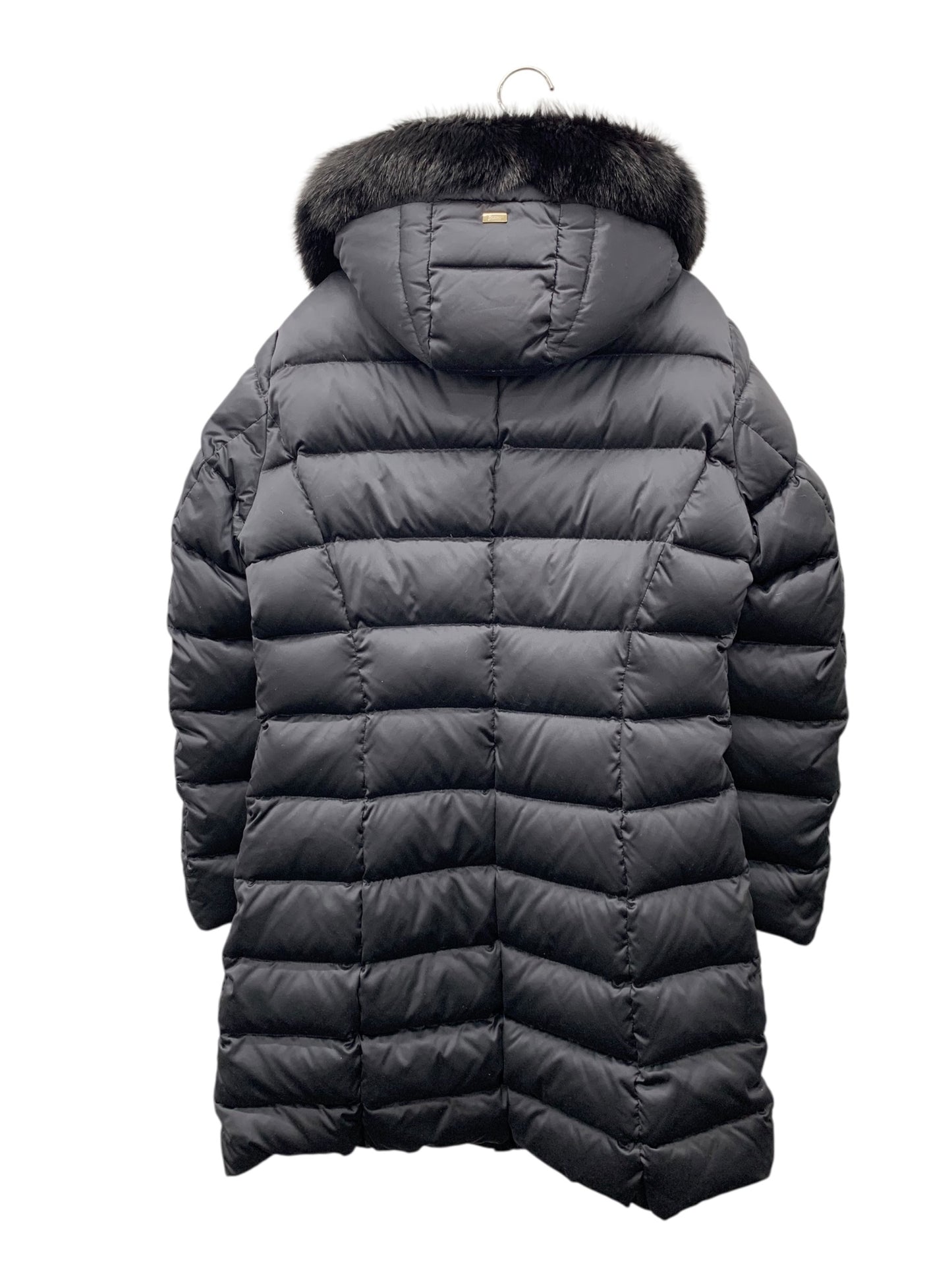 ヘルノ PI0836D 12198 9300 ダウンコート 50 ブラック フォックスファー ITQTGFETCFO0