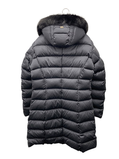 ヘルノ PI0836D 12198 9300 ダウンコート 50 ブラック フォックスファー ITQTGFETCFO0