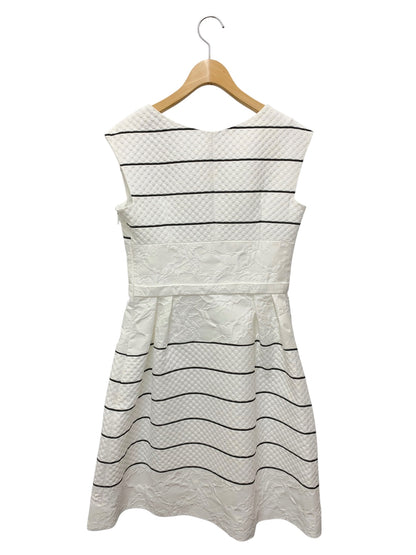 ルネ 6716520 ワンピース 36 ホワイト Vネック ボーダー ITET86P69WQO 【SALE】