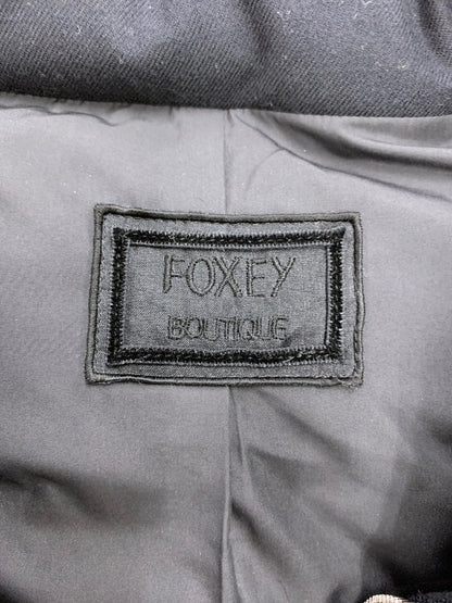 フォクシーブティック Chaleur  42362 ダウンベスト 42 ブラック フォックスファー IT5PKOSPE284