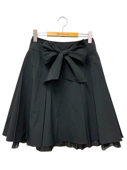 エムズグレイシー 727323 スカート 38 ブラック フレア カメリアボタン IT1A76RC4QW4