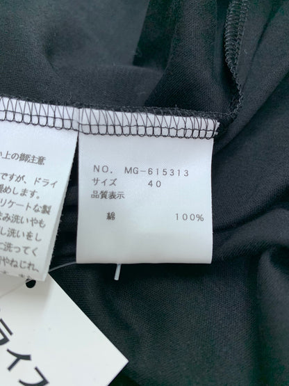 エムズグレイシー 615313 Tシャツ 40 ブラック 袖パール パフスリーブ ITUSSABOSMHI