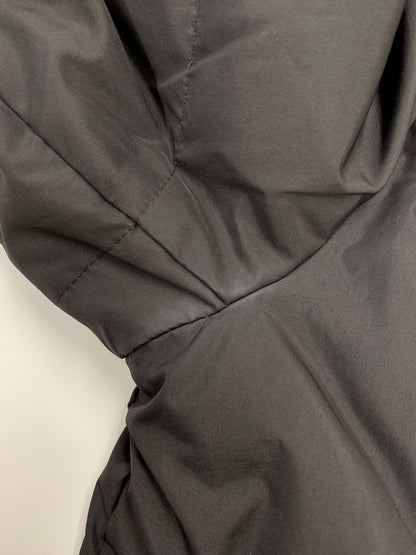 エムズグレイシー 129507 ダウンコート 38 ブラック Wジップアップ ボタン フード付き IT3OWV19ZVMI