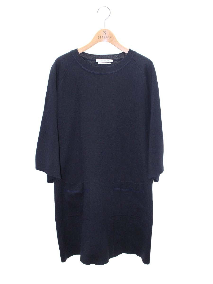 フォクシーニューヨーク collection Dress  38218 ワンピース 40 ネイビー ニット ITWNMNF3QL06