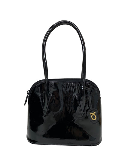 ロウナーロンドン ハンドバッグ ブラック エナメル ITYRXG3QDR1W