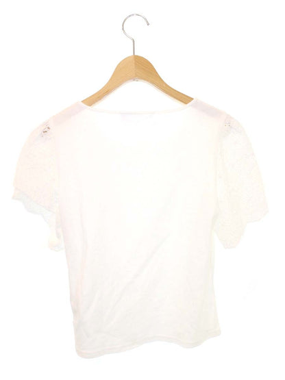 エムズグレイシー 015325 トップス 38 ホワイト 花 レース ITEOJXILYJCG