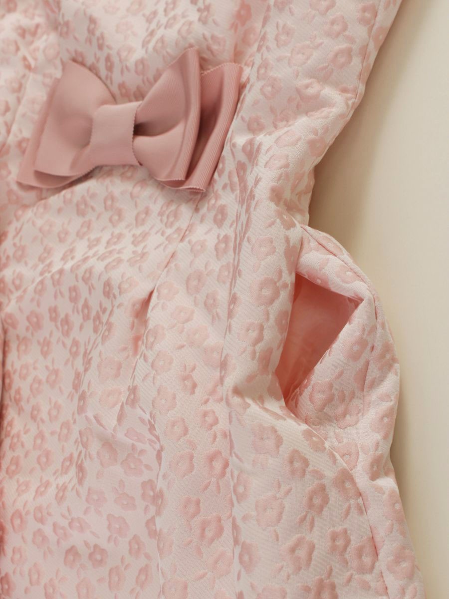 エムズグレイシー 011134 ワンピース 36 ピンク フラワーモチーフ エンボス リボン IT1NPWL6BVV6