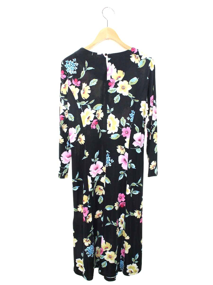 スーパービューティー ワンピース 40 ブラック フラワープリント レース ストーン ITWEDKLATVWS