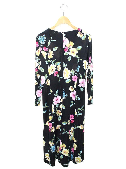 スーパービューティー ワンピース 40 ブラック フラワープリント レース ストーン ITWEDKLATVWS