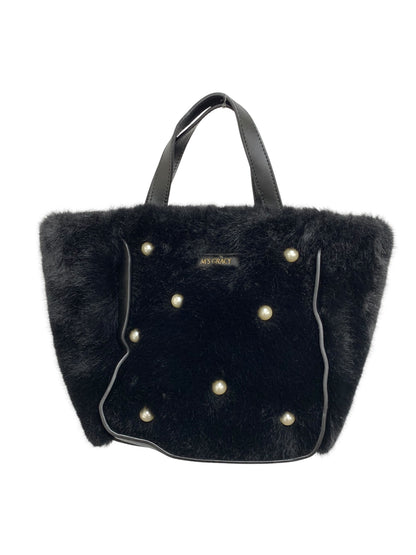 エムズグレイシー ハンドバッグ ブラック フェイクファー パール 2WAY IT3TLYXBQG14