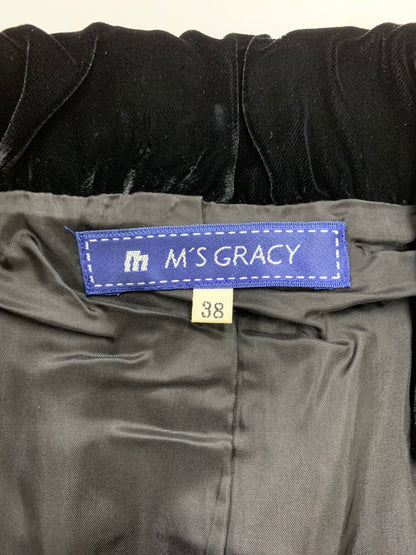 エムズグレイシー 024521 ジャケット 38 ブラック ベロア ITQVWJXBU320 【SALE】