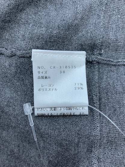 エムズグレイシー 318535 ニット 38 グレー カメリア ビーズ IT30MKL6EFMO