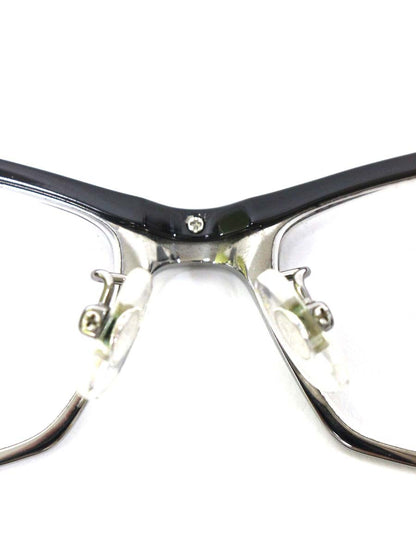 サムライ翔 SS-J204 メガネ ブラック/シルバー メタルフレーム スクエア ITSOT939XU6G