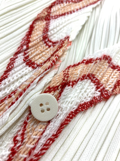 プリーツプリーズイッセイミヤケ PP-21-JO425 トップス 3 ホワイト 刺繍 プリーツ IT0PHQ4L6ZAJ