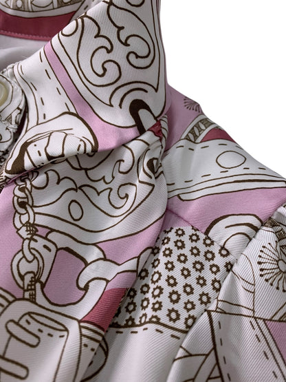 グレースクラス スカーフプリントシャツドレス 0223231072 36 ピンク ITOLT5TVE2ZU