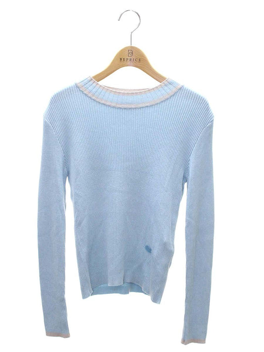 ルネ 5312050 ニット 34 ブルー リブ IT2U08FBXRTH