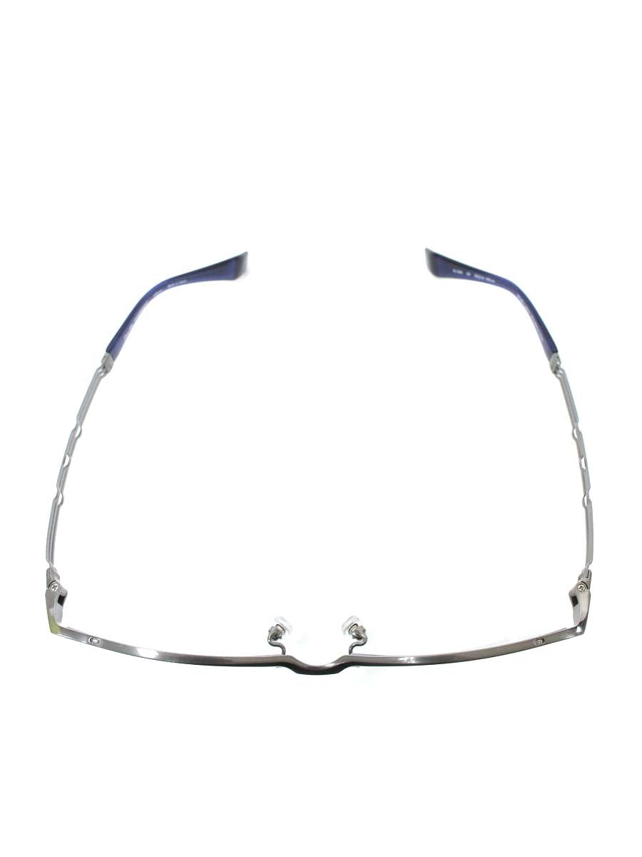 ラインアートシャルマン Forte XL1826-GR メガネ シルバーグレー/ネイビー コンビフレーム ハーフリム スクエア ITEW8JX3M82M 【SALE】