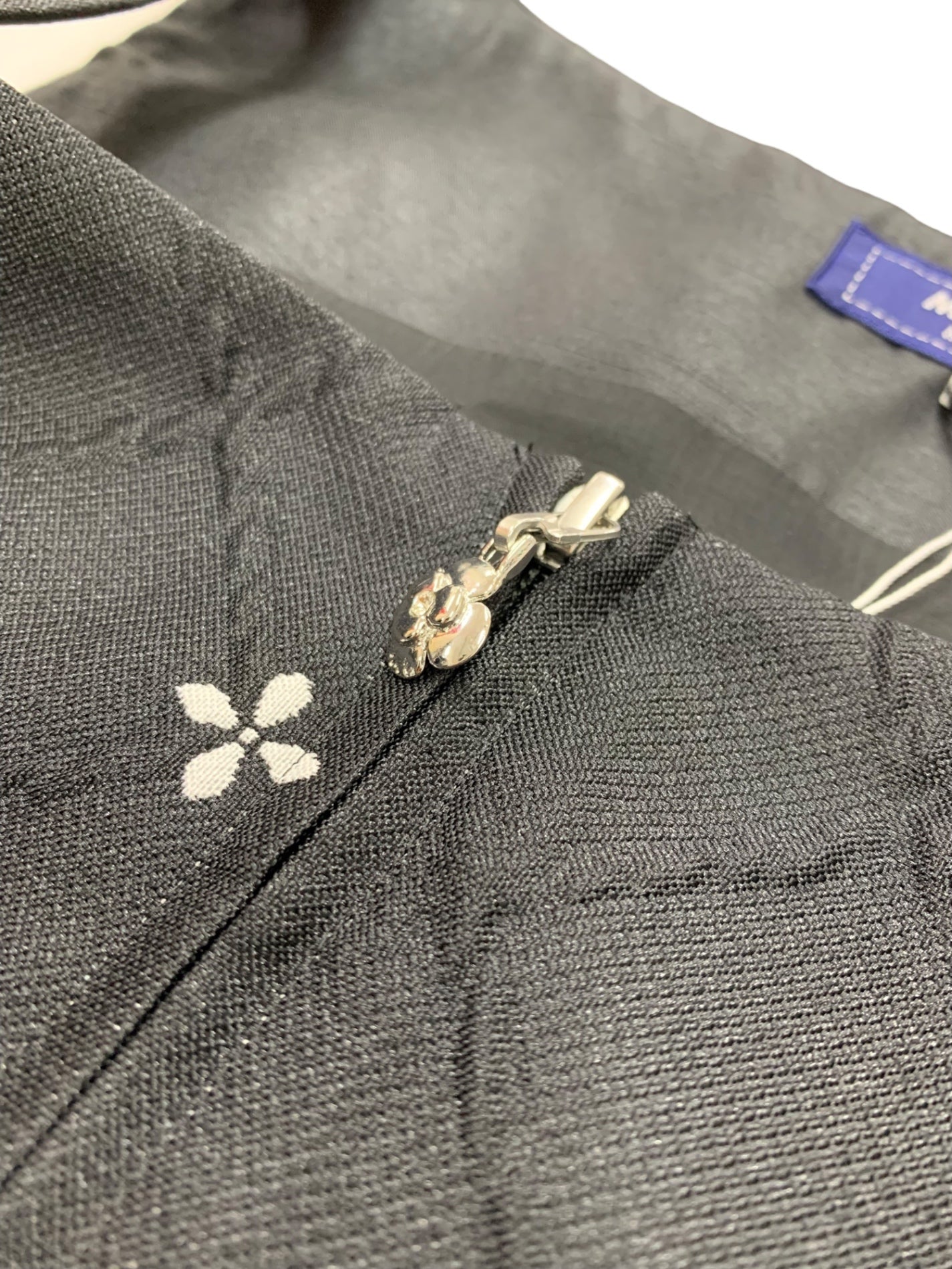 エムズグレイシー 111108 ワンピース 38 ブラック フラワーモチーフ カメリアジップ IT7XH3GXJ3ZF