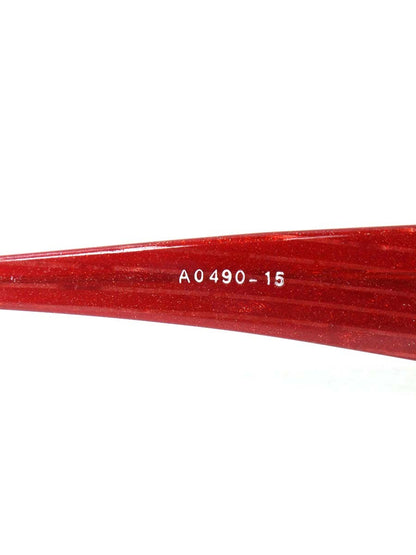 アランミクリ a0490-15 メガネ レッド セルフレーム ハーフリム（ナイロール）オーバル（楕円） ITX89V17H53S 【SALE】