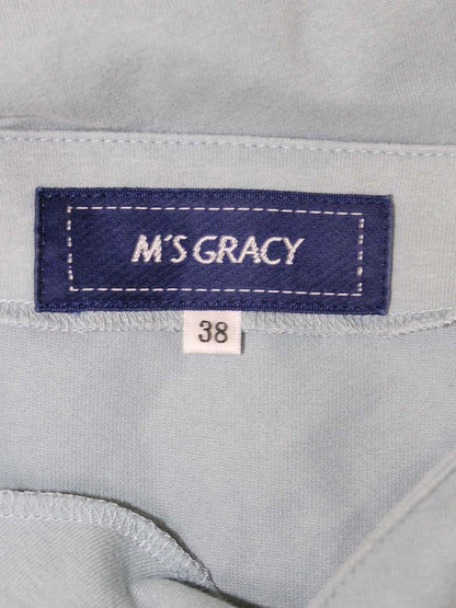 エムズグレイシー ティアードリラックス 115318 カットソー 38 ブルー フリル ITFC44VPTWUA