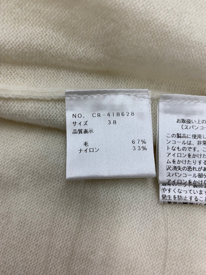 エムズグレイシー フラワーモチーフインターシャニット 418628 38 アイボリー ITVM5TXKSIFI