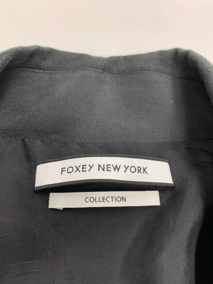 フォクシーニューヨーク collection 40639 ライダースジャケット 38 グレー スエード ブルゾン ITA2GKTK42TE