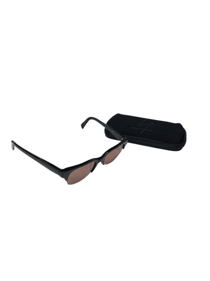 ヨウジヤマモト 52-4002 サングラス ブラック セルフレーム ハーフリム（ナイロール）ボストン ITU29897TZRE