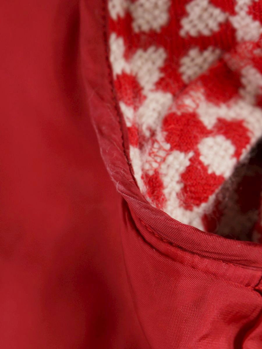 エムズグレイシー 911550 ワンピース 40 レッド ツイード リボン フラワーモチーフ IT43T0GIQAYU